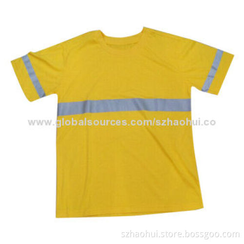 Hivis T-shirt with reflective tape, Reflective tape safety Hivis t-shirt for work wear